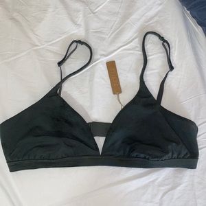 Skims jersey cotton triangle bra large deep sea